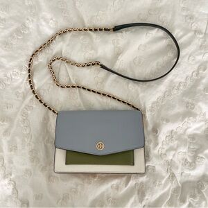 Tory Burch suede and leather crossbody bag